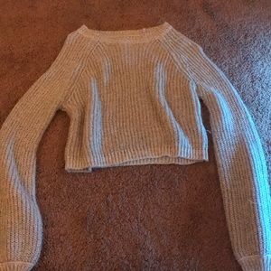 Cute grey crop too sweater